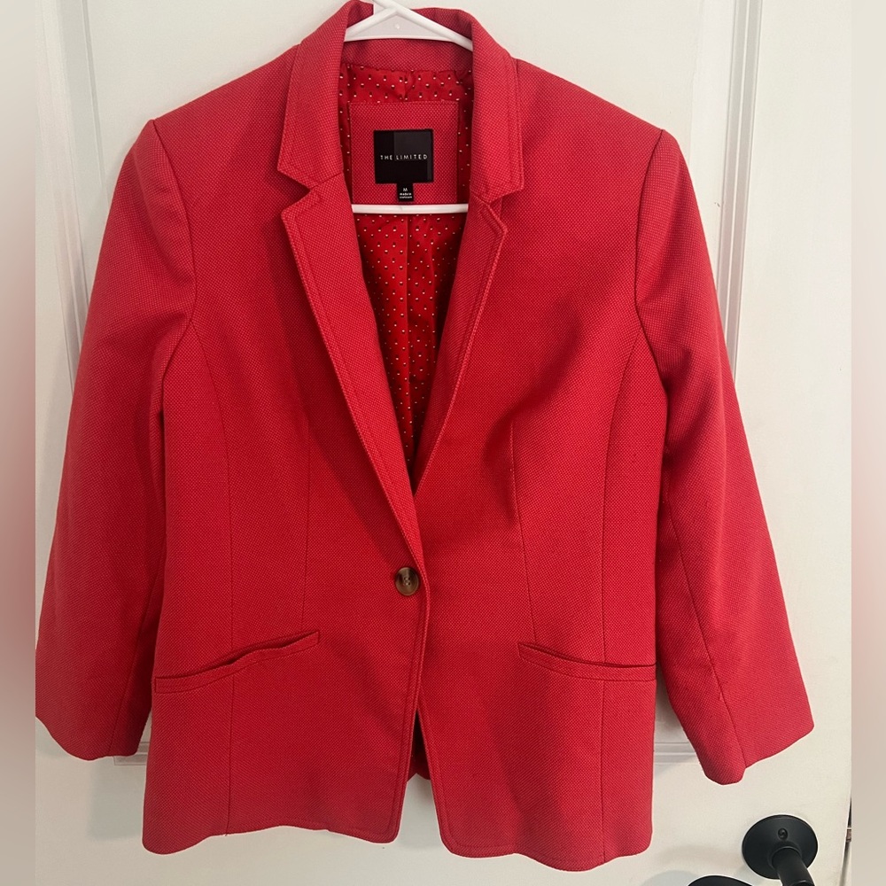 The Limited Dark coral ish blazer